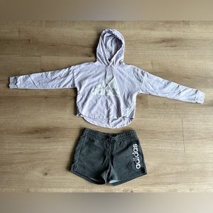 Adidas hoodie short set